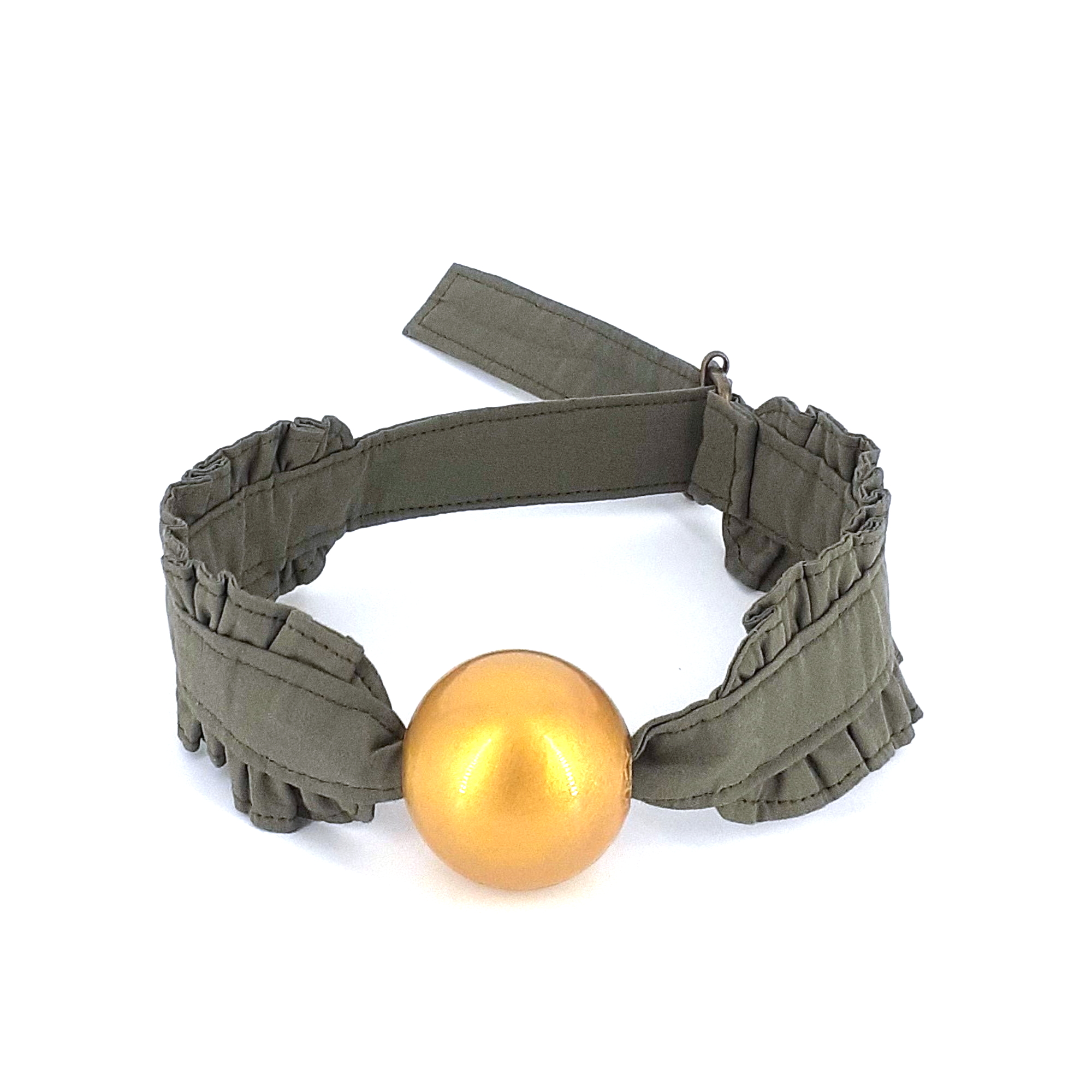 cotton ribbon: khaki green