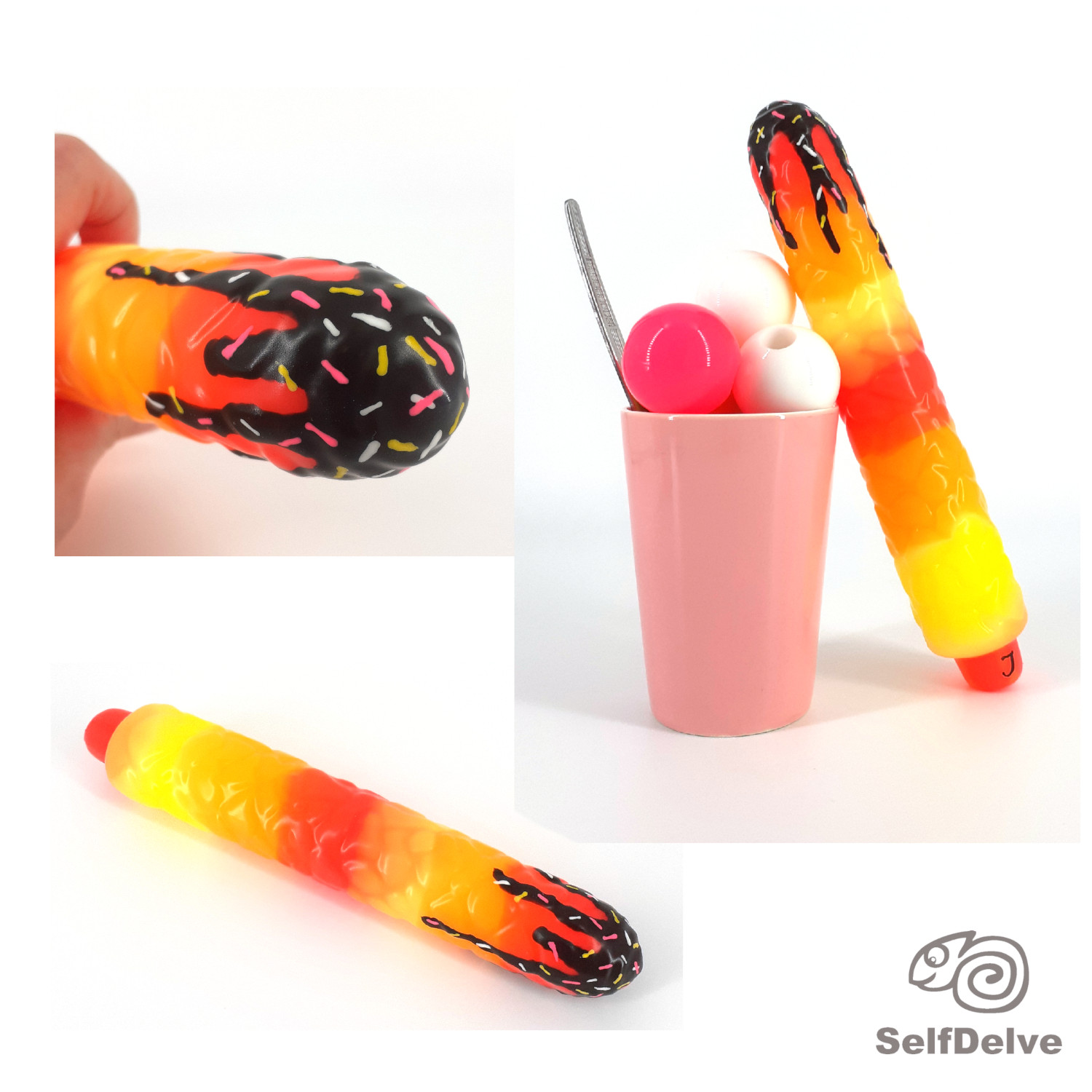 Eis am Stil mit Schokoglasur und Zuckerkrümeln