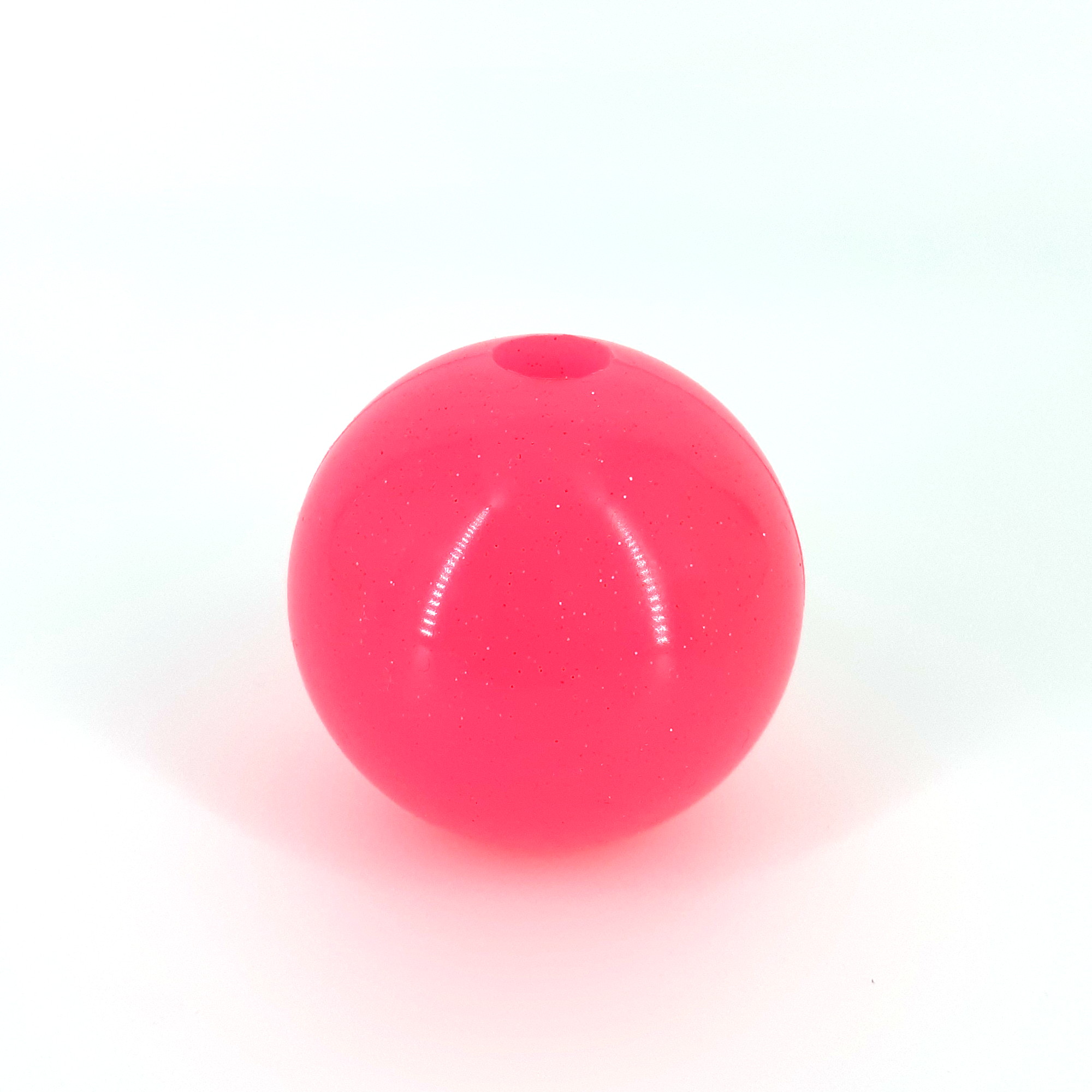 weicher Knebelball: pink mit rosa Glitzer