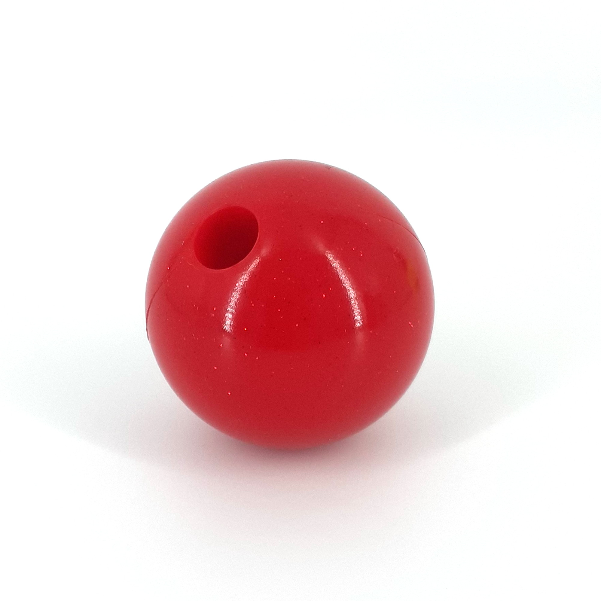 weicher Knebelball: rot mit rotem Glitter